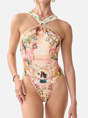 Camilla Women's High Neck One Piece Welcome To The White Lotus L NWT